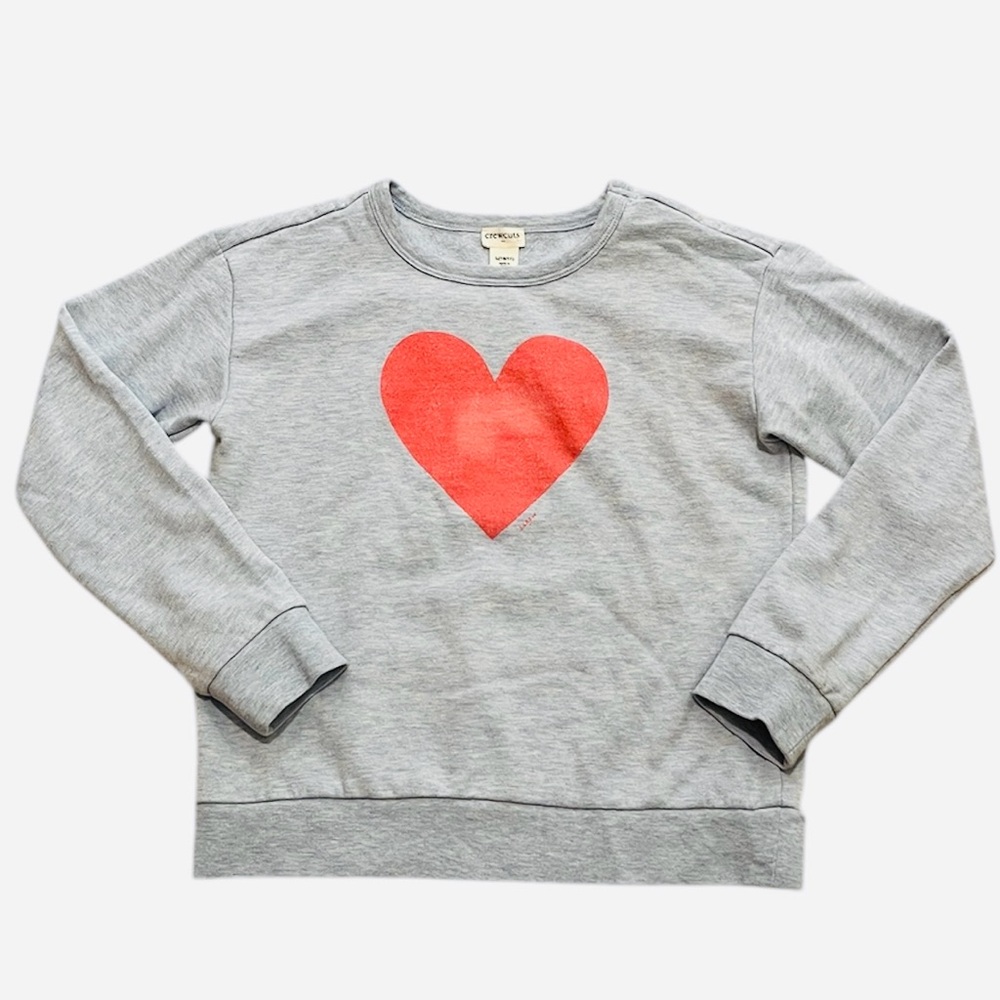 Crewcuts L(10-11) crewneck sweatshirt heart graphic